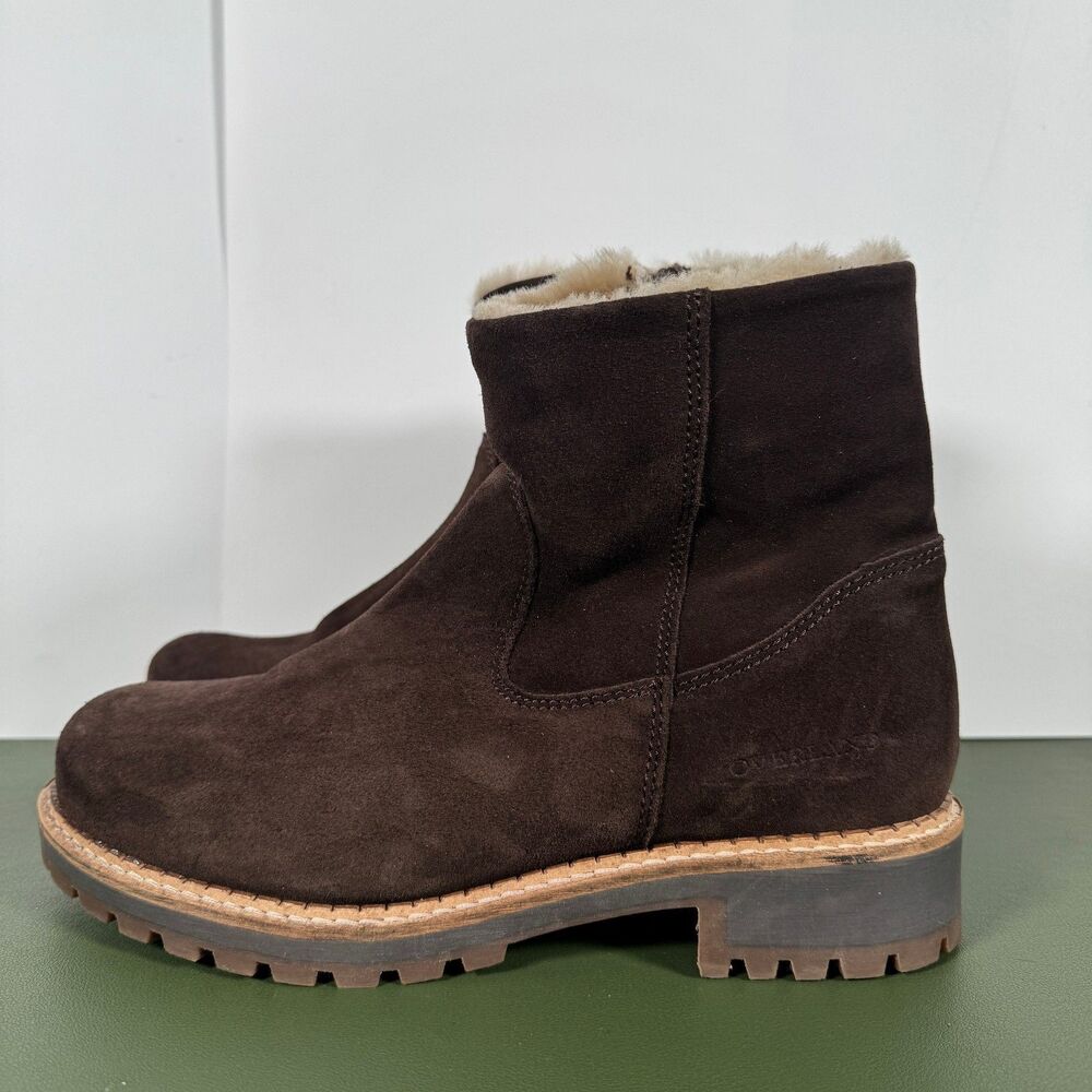 Overland Women’s 39 Calib Shearling-Lined Water-Resistant Suede Boots 8.5-9